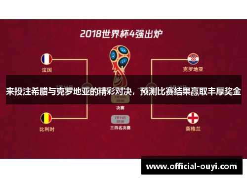 来投注希腊与克罗地亚的精彩对决，预测比赛结果赢取丰厚奖金
